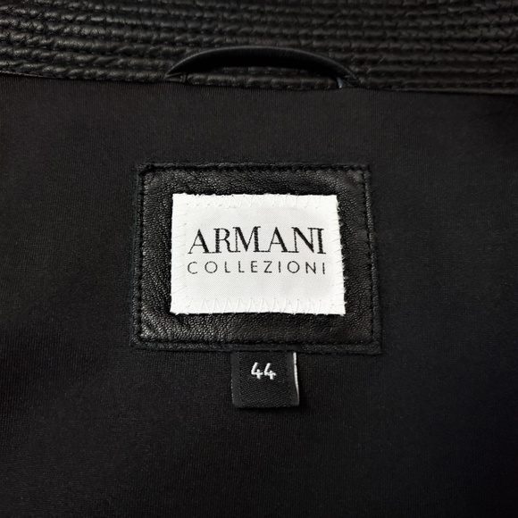 SOLD!  ARMANI COLLEZIONI Lambskin Leather Moto Jkt - Picture 5 of 7